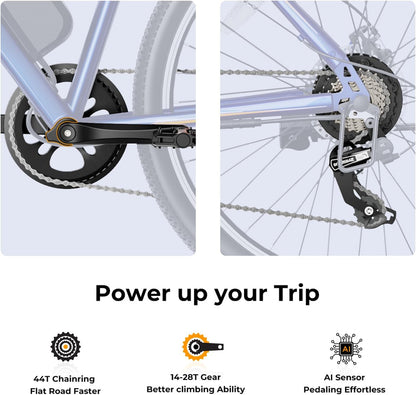 Eb5 Electric Bike 500W Motor 40Miles 20Mph