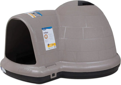 Petmate Indigo Dog House (Igloo Dog House, Made in USA with 90% Recycled Materials, All Weather Protection Pet Shelter) for XL Dogs 90 to 125 pounds, Made in USA