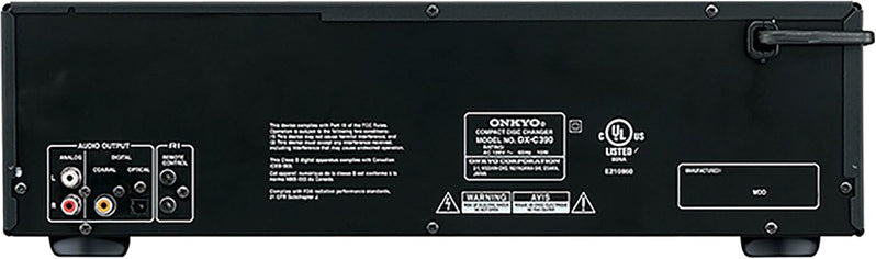 Onkyo DXC390 6-Disc CD Changer, Black