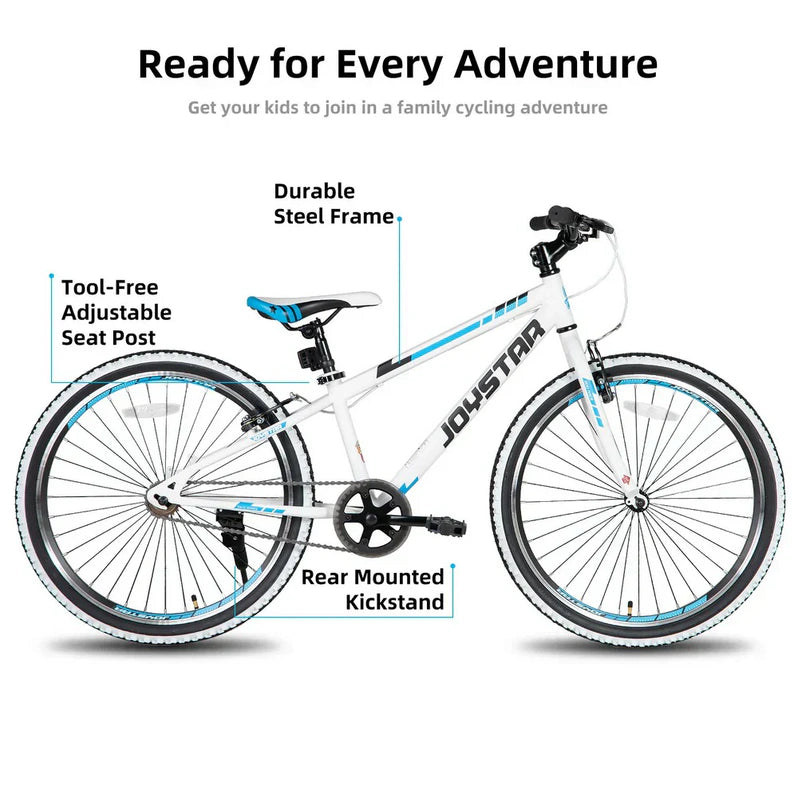 JOYSTAR Lubbock 20" 24" Kids Mountain Bike Single Speed Bicycle