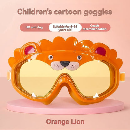 Cartoon Animal Kids Goggle - HD Anti-Fog Large-Frame Diving Gear