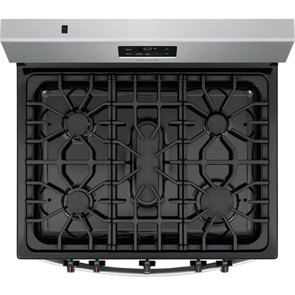 Frigidaire 30 in. 5 Burner Freestanding Gas Range in Stainless Steel FCRG3052AS