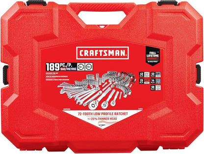 CRAFTSMAN Mechanics Tool Set, 1/4 and 3/8 Inch Drive, 189 Piece (CMMT12134)