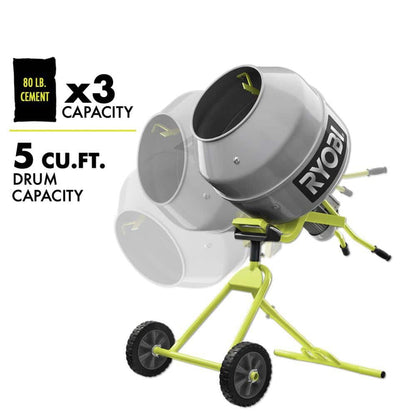 5.0 cu. ft. Portable Concrete Mixer RMX001