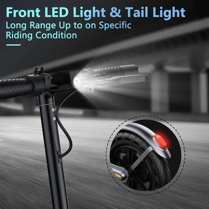 Electric Scooter, 350W/500W Powerful Motor, 8.5"/10" Solid Tires, 19/22Mph, 28/21/12 Miles Range,Dual Braking