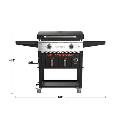 Clearance Sale,Blackstone 2-Burner 28" Griddle with Electric Air Fryer and Hood