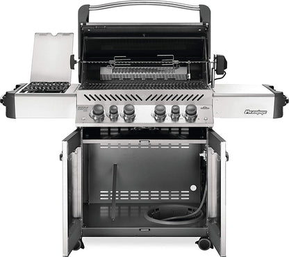 Napoleon P500RSIBPSS-3 Prestige 500 RSIB Propane Gas Grill, sq. in + Infrared Side and Rear Burner, Stainless Steel