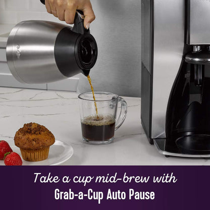 Mr. Coffee 10-Cup Programmable Coffee Maker, Insulated Thermal Carafe