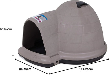 Petmate Indigo Dog House (Igloo Dog House, Made in USA with 90% Recycled Materials, All Weather Protection Pet Shelter) for XL Dogs 90 to 125 pounds, Made in USA