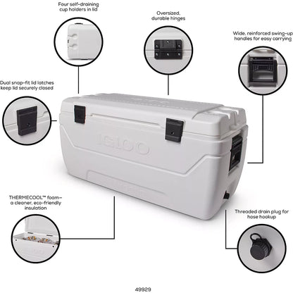 Igloo MaxCold 152-qt. Cooler White 01