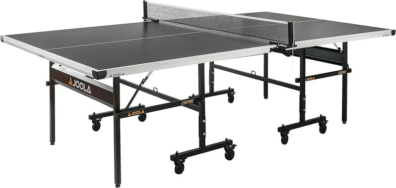 Inside Professional MDF Indoor Ping Pong Table with Quick Clamp Table Tennis Net and Post Set - 10 Minute Easy Assembly - Tournament Quality - Foldable with Single Player Playback Mode
